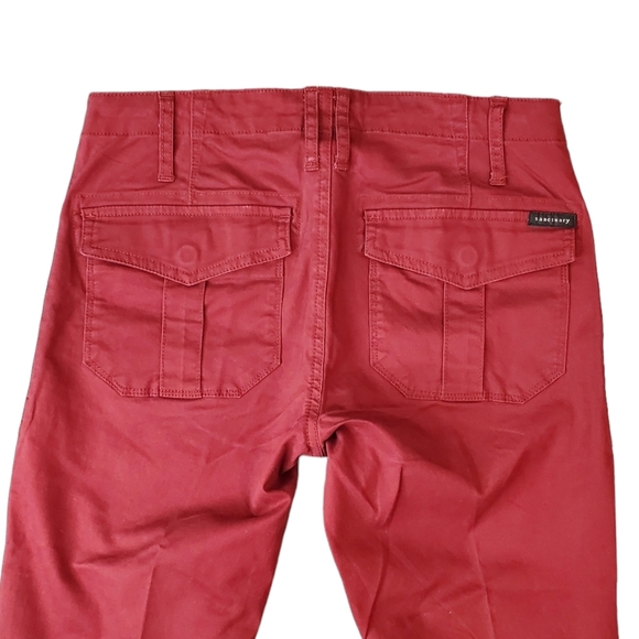 Sanctuary Womens Burgundy Mid Rise Bootcut Pants Size 26 - Picture 4 of 16